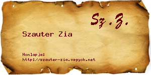 Szauter Zia névjegykártya